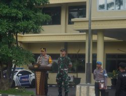 Dandim Dan Kapolres Nganjuk Pimpin Apel Gabungan Pengamanan Malam Pergantian Tahun 2025