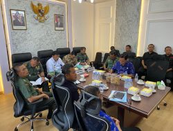 Kodim 0810/Nganjuk Bersama Forkopimda Nganjuk Ikuti Rakornis TMMD Ke-124 TA. 2025 Secara Daring
