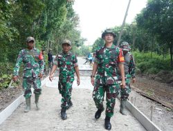 Komandan Kodim Nganjuk Meninjau Progres sasaran Fisik dalam TMMD 124 Tahun 2025