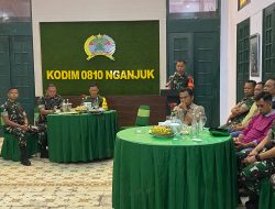 Dandim 0810/Nganjuk Paparkan Proges TMMD 124 Kepada Tim Wasev