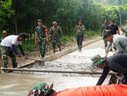 Pastikan Progres Pengerjaan Di Lapangan, Dandim Nganjuk Sidak Lokasi TMMD