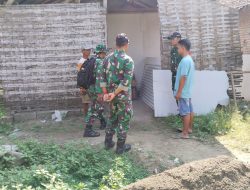 Danramil 0810-19/Jatikalen Tinjau Material Program RTLH di Desa Pulowetan