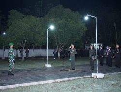 Dandim 0810/Nganjuk Pimpin Upacara AKRS Peringati HUT Ke-80 Republik Indonesia