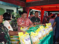 Dandim 0810/Nganjuk Bersama Forkopimda Kabupaten Resmikan Launching Gerakan Pangan Murah Bersama Forkopimda
