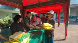 Kodim 0810/Nganjuk Gelar Gerakan Pangan Murah ( GMP) Bersama Bulog, Bantu Ringankan Beban Masyarakat