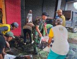 Babinsa 0810/20 Ngluyu Bantu Bangun Rumah, Wujud Kebersamaan Atasi Kesulitan Warga