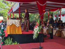 Dandim 0810/Nganjuk Ikuti Upacara HUT ke-80 Kemerdekaan RI di GOR Bung Karno