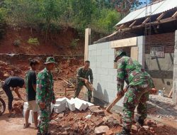 Koramil Ngetos Bedah Rumah Tidak Layak Huni