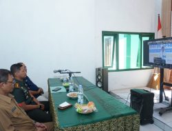 Dandim Nganjuk Ikuti Vicon Gerakan Pangan Murah Serentak se-Jawa Timur
