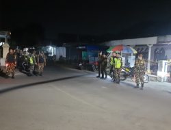 Koramil 0810/11 Prambon dan Banser Gelar Patroli Gabungan di Kecamatan Prambon