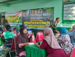 Koramil 0810/03 Loceret Gelar Bakti Teritorial Prima “Makan Gratis” Peringati HUT ke-80 TNI