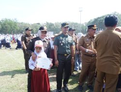 Dandim Nganjuk Hadiri Apel Akbar Penerima KNC 2025 di Stadion Anjuk Ladang