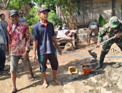 Babinsa Turut Andil Dalam Pembangunan Rutilahu Demi Tingkatkan Kesejahteraan Warga