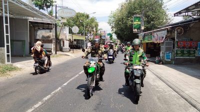 Kodim 0810/Nganjuk Bersama Banser dan GP Ansor Gelar Patroli Jaga Kamtibmas