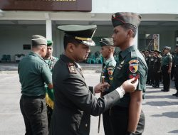 69 Prajurit Kodim Nganjuk Naik Pangkat, Dandim Tekankan Semangat dan Tanggung Jawab