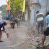 Babinsa Koramil 0810/07 Patianrowo dan Warga Bukur Gelar Kerja Bakti Sambut Tradisi Nyadran