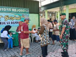 Koramil 0810/15 Rejoso Bersama Persit Gelar Kegiatan Jumat Berkah