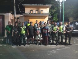 Koramil 0810/17 Wilangan dan Banser Gelar Patroli Gabungan Jaga Nganjuk