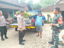 Babinsa koramil 0810/18 Ngetos’ Berkunjung ke tomas bersama Polsek, bahas kondusifitas dan antisipasi cuaca.