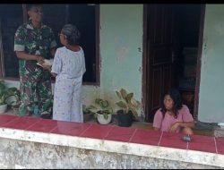 Babinsa Koramil 0810/01 Nganjuk Gelar Bakti Sosial Bantu Warga Kurang Mampu