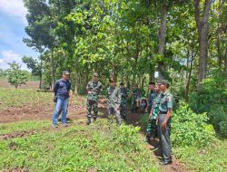 Kodim 0810/Nganjuk Tinjau Lahan Rencana Pembangunan Yon TP di Desa Salamrojo