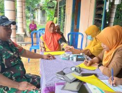 Babinsa Koramil 0810/16 Sukomoro Lakukan Komsos dengan Kader Posyandu Desa Bagor Wetan