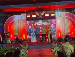 Bersama Forkopimda, Dandim 0810/Nganjuk Hadiri Kenal Pamit Kapolres Nganjuk.