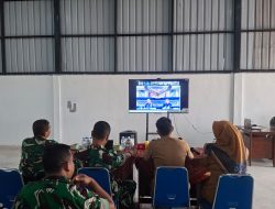 Kodim 0810/Nganjuk Ikuti Vicon Evaluasi Progres KDKMP Bersama Wapang TNI