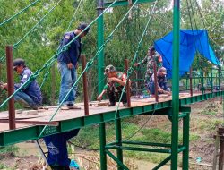 Masuki Tahap Akhir, Kodim 0810/Nganjuk Kebumikan Semangat Kemanunggalan Lewat Pembangunan Jembatan