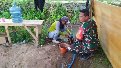 SERMA SYAIFUL LAKSANAKAN BINTER, BANTU PERBAIKAN POMPA AIR WARGA DESA KEDUNGSOko