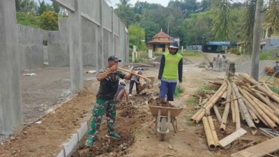 BABINSA KORAMIL 0810/05 SAWAHAN LAKSANAKAN PENDAMPINGAN DAN MONITORING PEMBANGUNAN KDKMP DI DESA MARGOPATUT