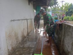 Kerja Bhakti Anggota Koramil 0810/19 Jatikalen Bersama Tiga Pilar dan Masyarakat