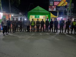 Anggota Kodim 0810/Nganjuk Bersama Polri dan Banser Amankan Pos Pantau Arus Mudik dan Balik Lebaran 2026