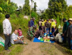 Babinsa Koramil 0810/18 Ngetos Hadiri Doa Bersama Awal Pembangunan Pipanisasi Air di Desa Klodan