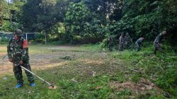 KORAMIL 0810/11 PRAMBON SIAPKAN SARANA GARJAS DI MA AL MANAR, DUKUNG KEBUGARAN SISWA