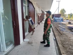 Babinsa Koramil 20/Ngluyu Dampingi Pembangunan KDKMP Di wilayah Binaannya.