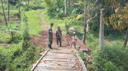 Babinsa Bersama Danramil Tinjau Lokasi Pengajuan Jembatan Garuda, Dorong Akses Penghubung Warga Lebih Aman