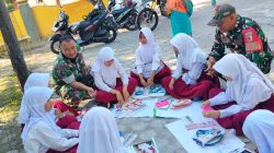 BINTER KOMSOS DI SDN NGRAMI, SERTU YATMONO PERERAT SILATURAHMI DENGAN SISWA DAN GURU SDN NGRAMI