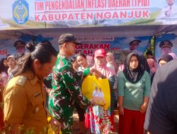 Babinsa Koramil 0810/15 Rejoso Hadiri Kegiatan Gerakan Pangan Murah (GPM) di Wilayah Binaan