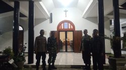 Babinsa Koramil 0810/03 Loceret Laksanakan Pengamanan Perayaan Kenaikan Yesus Kristus di Gereja Santo Petrus