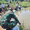 BABINSA HADIR DALAM PENABURAN BENIH IKAN DARI DINAS PERIKANAN
