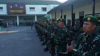 Kodim Nganjuk Gelar Upacara Bendera 17-an, Sertijab Pasi Log, serta Penyerahan Kendaraan Dinas dan Laptop