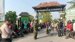 Babinsa Koramil 0810/07 Wilangan Bersama Bhabinkamtibmas Amankan Keberangkatan Massa Pagar Nusa Menuju PN Nganjuk