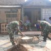 PEDULI KEPADA MASYARAKAT, BABINSA KORAMIL 0810/11 PRAMBON BANTU RENOVASI RUMAH WARGA DI DESA KURUNGREJO