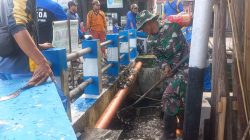 Babinsa Kertosono Bersama Warga  Kerja Bakti Bersihkan Sungai, Wujud Kepedulian Terhadap Lingkungan