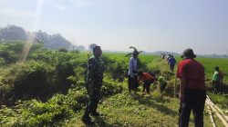 Babinsa Koramil 0810/16 Sukomoro Bersama Warga Gelar Karya Bakti, Perkuat Kemanunggalan TNI dengan Rakyat di Desa Kedungsuko