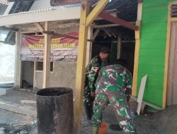 Anggota Koramil 20/Ngluyu Dampingi Pembangunan Rutilahu, Wujud Kepedulian TNI AD Tingkatkan Kesejahteraan Masyarakat