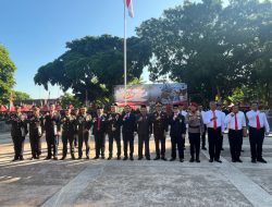 Dandim 0810/Nganjuk Hadiri Upacara Hari Bhayangkara ke-80 dan Tasyakuran di Alun-Alun Nganjuk
