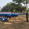 Anggota Koramil 0810/11 Prambon Laksanakan Pembinaan dan Pelatihan PBB di MIN 7 Nganjuk