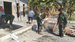 TNI Bedah Rumah Tidak Layak Huni Milik Bapak Pasiran di Desa Gampeng, Wujud Kepedulian terhadap Kesejahteraan Warga